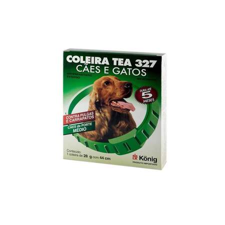 Coleira Tea König Antiparasitária Cães 44cm