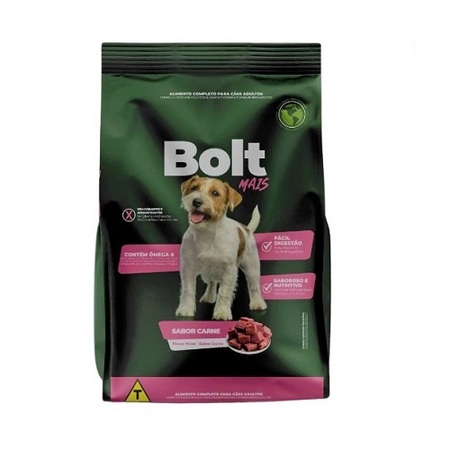 Ração Bolt para Cães Adultos Mais Sabor Carne 7kg