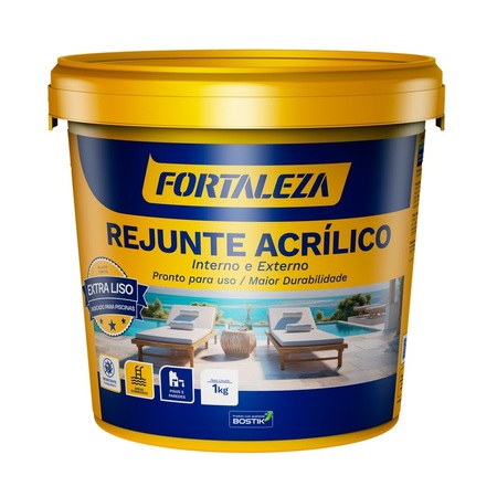 Rejunte Acrílico Branco Fortaleza 1kg