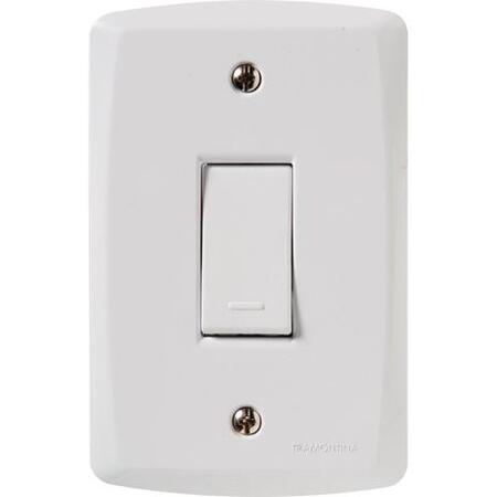 Conjunto Tramontina 4x2 com 1 Interruptor Simples 10a 250v Lux2 Branco 57145001