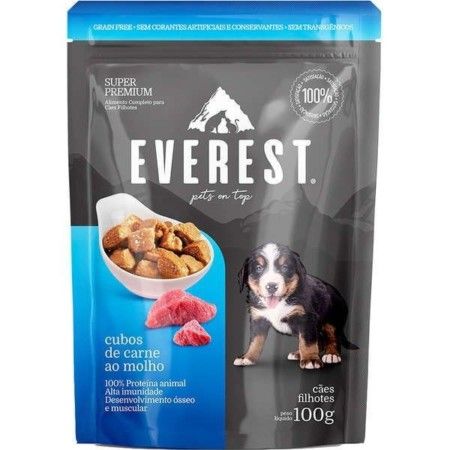 Ração Everest Cães Filhotes Carne Sachê 100g