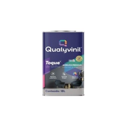 Tinta Acrílico Toque de Brilho Branco Qualyvinil 18 Litros 9520.001.50