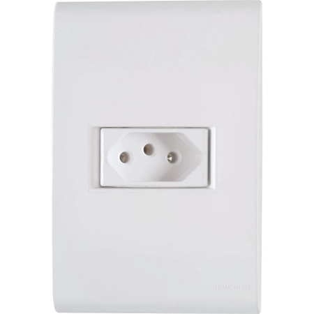 Conjunto Tramontina 4x2 com 1 Tomada 2P+T Liz 10a 250v Branco 57170/010