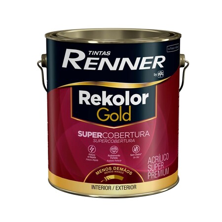 Tinta Renner Rekolor Gold Supercobertura Fosco Branco 3,2 Litros Rv3300.01