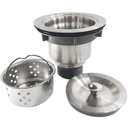 Válvula Higiênica Flvx Hidro com Cesto Removível para pia VH412-IN 4.1/2’’