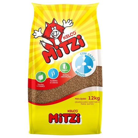 Areia Sanitária Mitzi para Gatos 12kg