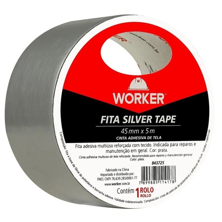 Fita Silver Tape Multiuso Worker 45mmx5m