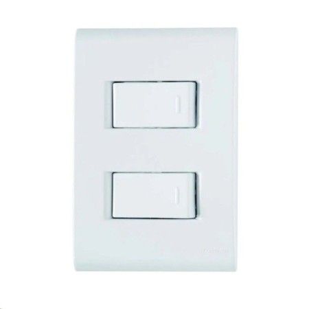 Conjunto Tramontina 4x2 com 2 Interruptores Simples Liz 10a 250v Branco