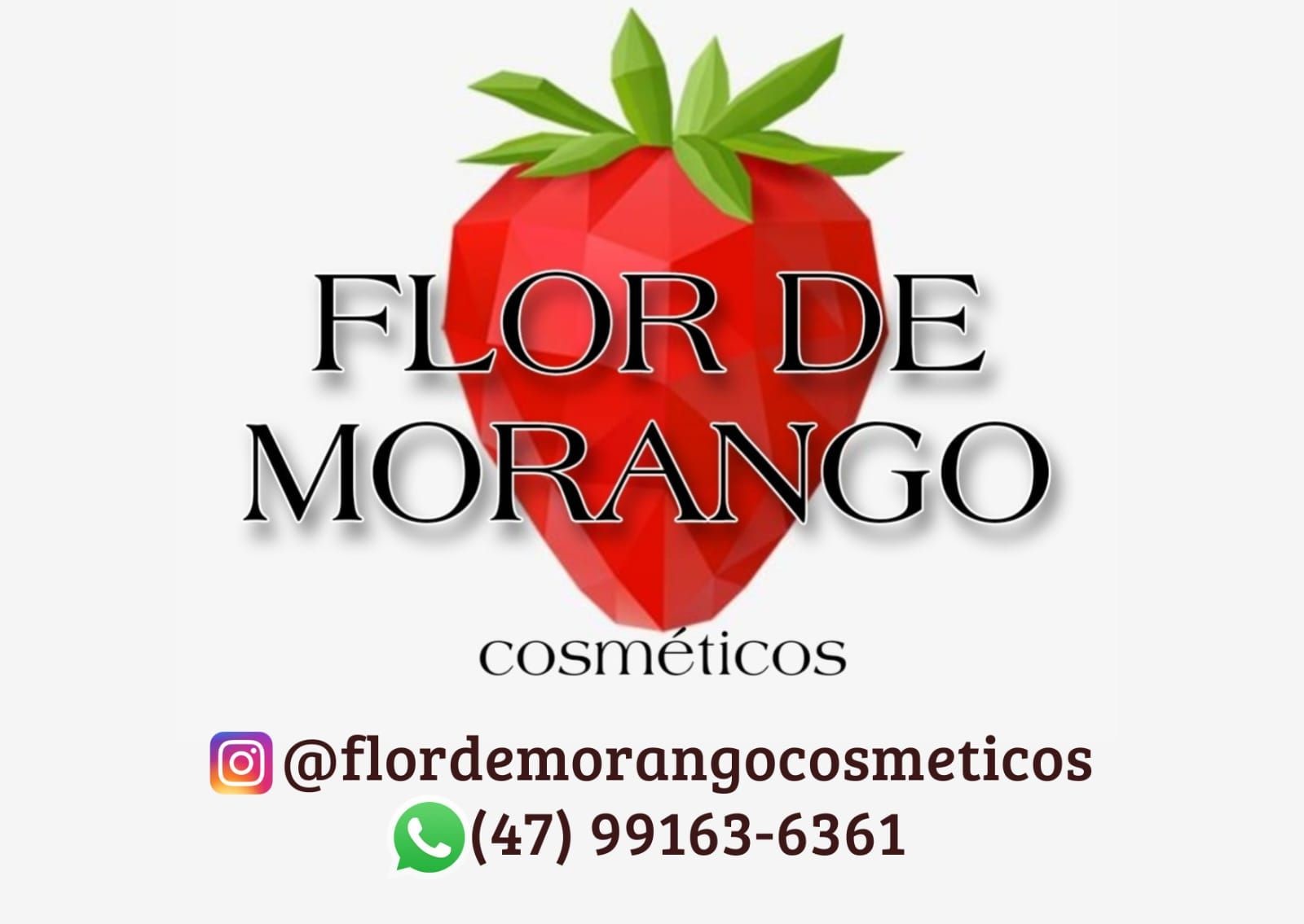 Logotipo Flor de morango cosméticos