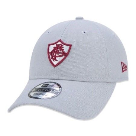 Boné New Era 9TWENTY Strapback Aba Curva Futebol Fluminense (CINZA)