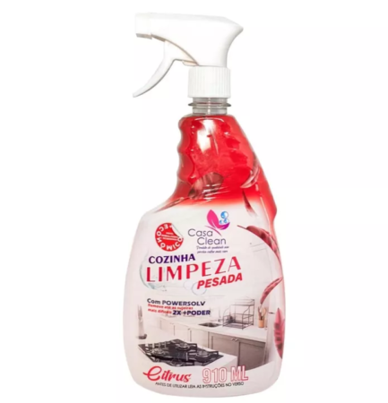 Limpador Cozinha Limpeza Pesada Spray 910ml Casa Clean