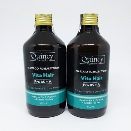 kit Quincy Vita Hair Pro B5+A shampoo + máscara