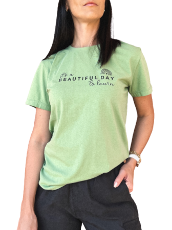 T-shirt Basic I’ts a Beautiful Day Verde