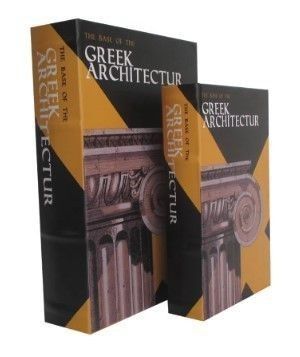 Conjunto Livro Caixa Decorativo Greek Architectur