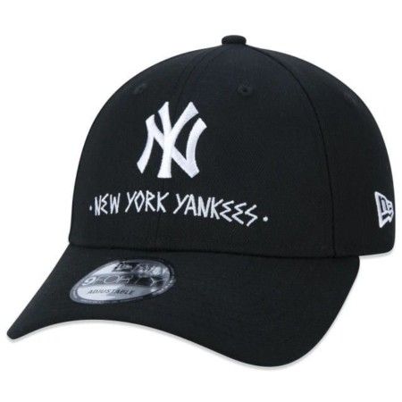 Boné New Era 9Forty MLB New York Yankees Old Culture Preto e Branco