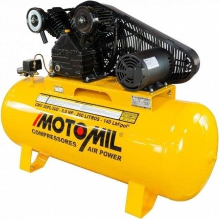 Compressor de Ar 5HP CMV-20PL/200 220/380V Trifásico - Motomil
