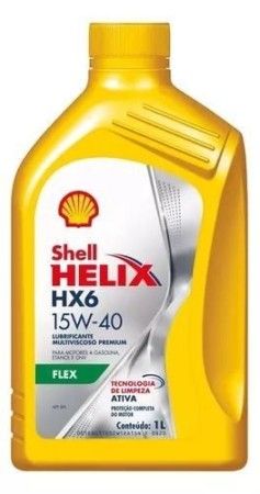 Óleo Lubrificante Do Motor Shell Helix Hx6 15w40 Flex Api Sl Semissinético