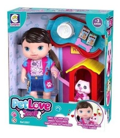 Boneca Pet Love Shop Cotiplas 2507