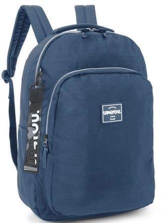 Mochila Escolar Juvenil Crinkle Tactel Up4You - Azul