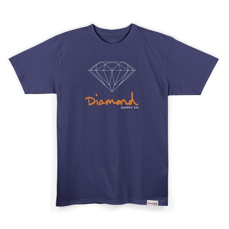 Camiseta Diamond Supply Og Sign Tee - Blueprint