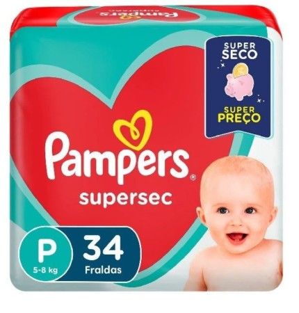 Fralda Pampers Supersec P C/34 Un.