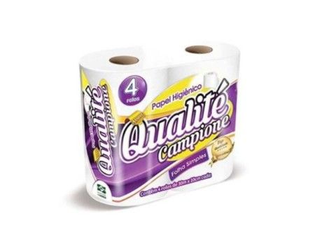 Papel Higienico Qualite Campione Folha Simples 30 m c/ 04 rls