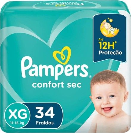 Fralda Pampers Confort Sec XG C/34 Un.