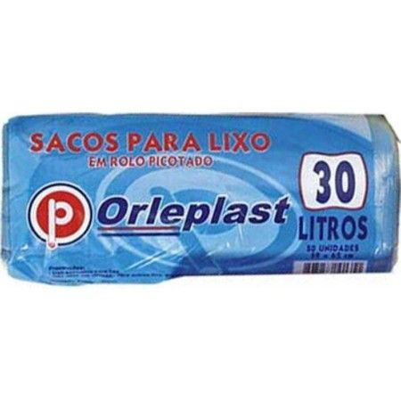 saco de Lixo Orleplast Rolo 30l C/50