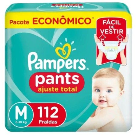 Fralda Pampers Pants Ajuste Total M C/112 Un.