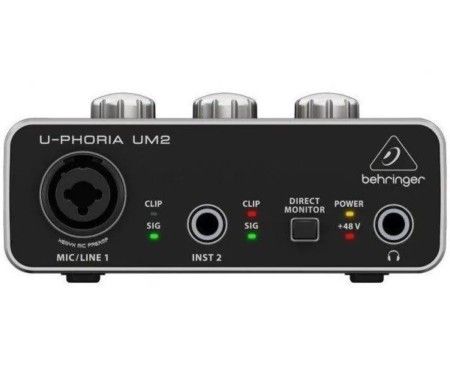 Interface de Áudio U-Phoria UM2 Behringer