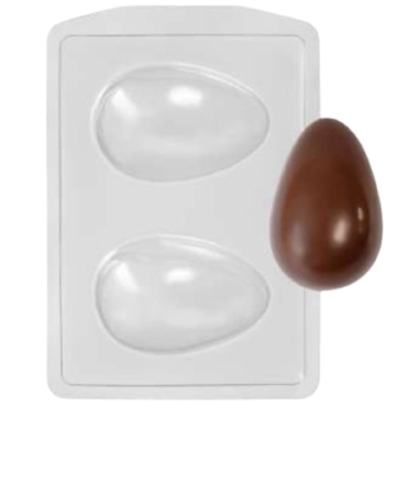 Forma de ovo liso com silicone  2 ovos 150 Gramas