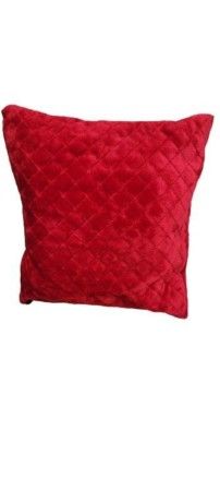 Almofada Plush Matelasada 40x40cm Vermelho