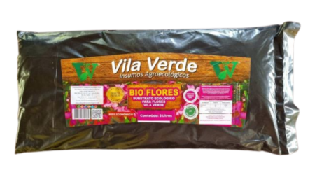 Bio Flores substrato orgânico para flores Vila Verde 3 litros