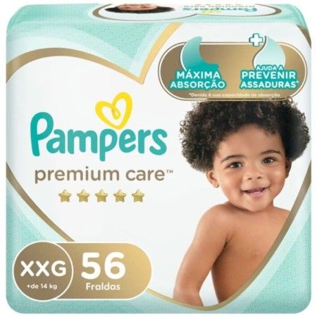 Fralda Pampers Premium Care XXG C/56 Un.