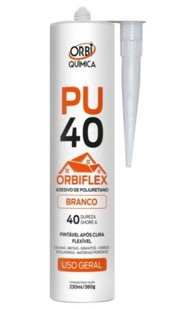 Adesivo PU 40 Branco Uso Geral 230ml - Orbi Quimica