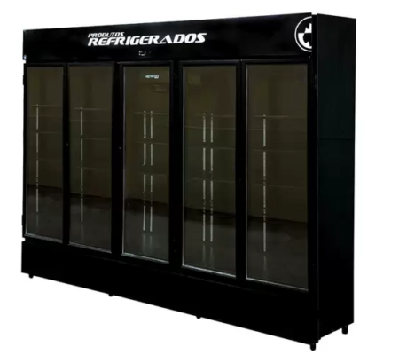 Expositor - Refrigerador Auto Serviço 5 Portas EAS-005 SE ALL BLACK Fortsul Preto 220v