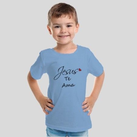 Camiseta Infantil Unissex Jesus Te Ama