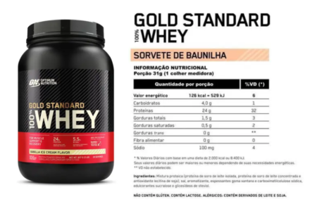 WHey Gold Standard 900g Baunilha - Optimum Nutrition