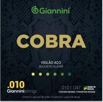 Encordoamento Giannini para Violão Cobra Bronze Fosf 0,010