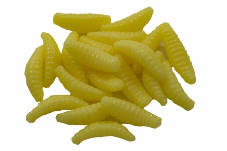 Isca Worm Larva Macia 2cm Traíra Pacu Truta Sortido 20 Pçs