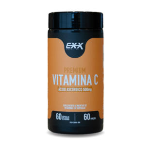 Vitamina C 500mg - Ácido Ascórbico - 60 Cápsulas - Exx Nutrition