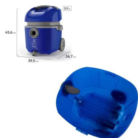 Aspirador de Pó e Água Electrolux 1400W 14L Flex com Dreno Escoa Fácil e Função Sopro Azul (FLEXN)