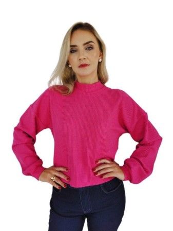 Blusa Feminina Tricô Rosa