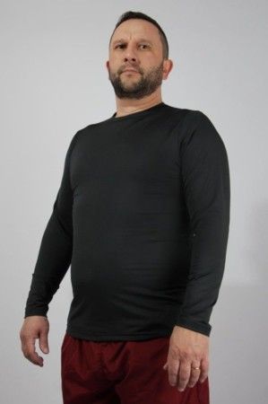 Blusa Masculina Termica Proteção Uv 50+ Preto (Plus Size)