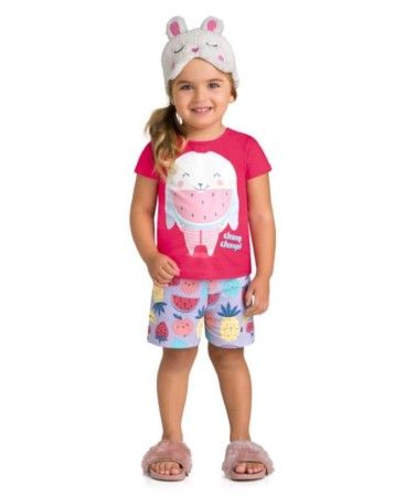 Pijama Infantil Menina - Malha Estampada que Brilha no Escuro