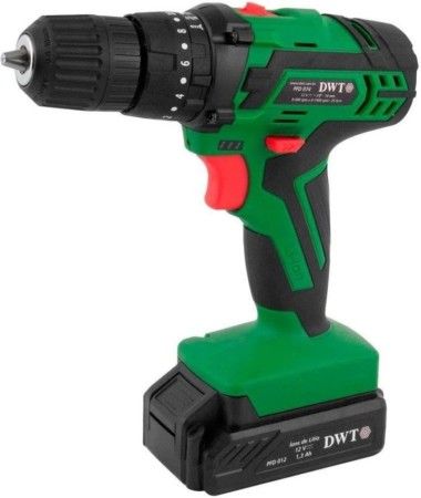 Parafusadeira Furadeira Impacto Bateria 12V - DWT 074 peças