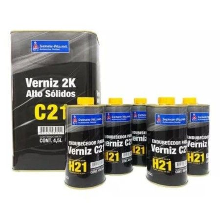 Kit Verniz Alto Solidos C21 4,5L + 5 Endurecedor - LAZZURIL