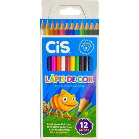 Lápis de cor sextavado 12 cores cis