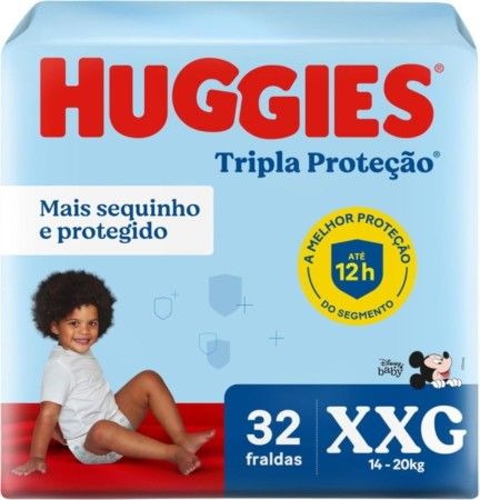 Fralda Huggies Tripla Proteção XXG C/ 32 Un.