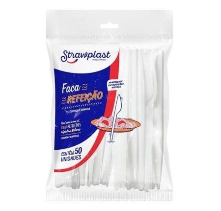 Faca Refeicao Strawplast c/50 und